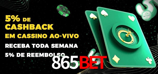 Promoções do cassino ao Vivo 865bet